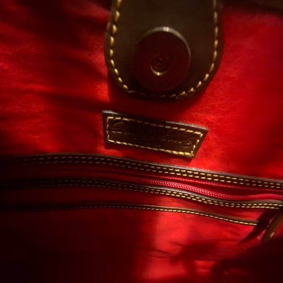 Dooney & Bourke Red Luna Croc Embossed Tote Handbag - Picture 7 of 9